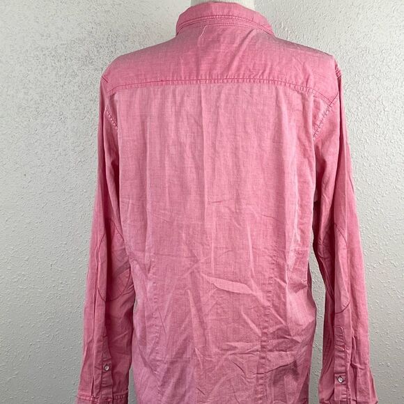 Pre-Owed INC International Concept Womens Button Down Red Shirt Size M - Picture 6 of 7